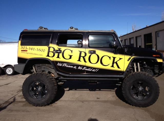 Fleet vehicle wrap on Hummer by Big Dog Wraps Denver Colorado