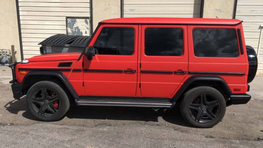 Red Jeep color change vinyl wrap by Big Dog Wraps in Denver
